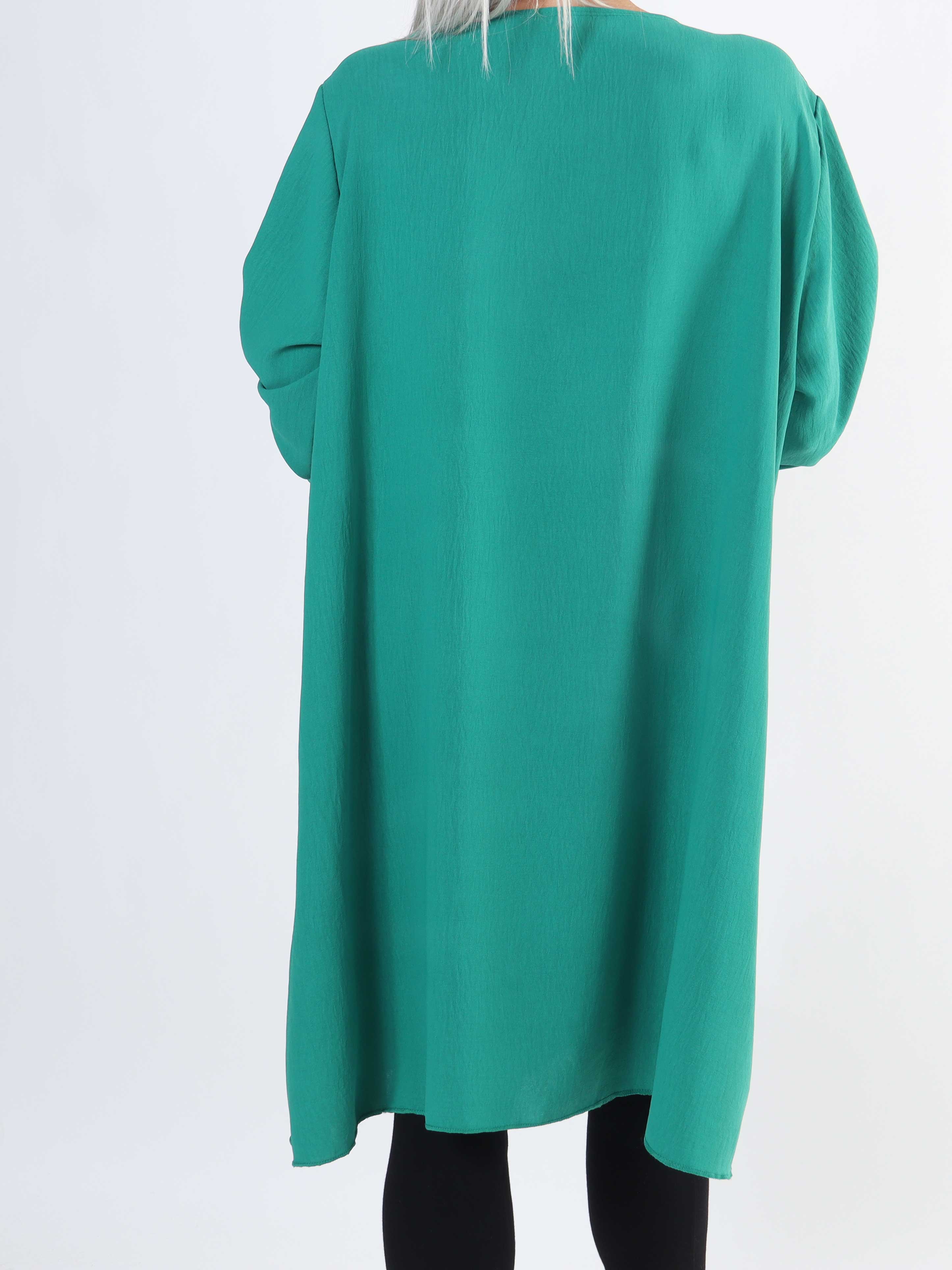 Claudia Dress - Tunikaklänning i plus size med dragkedja och fickor